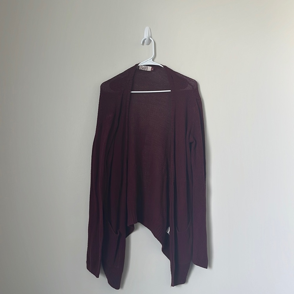Maroon Cadigan